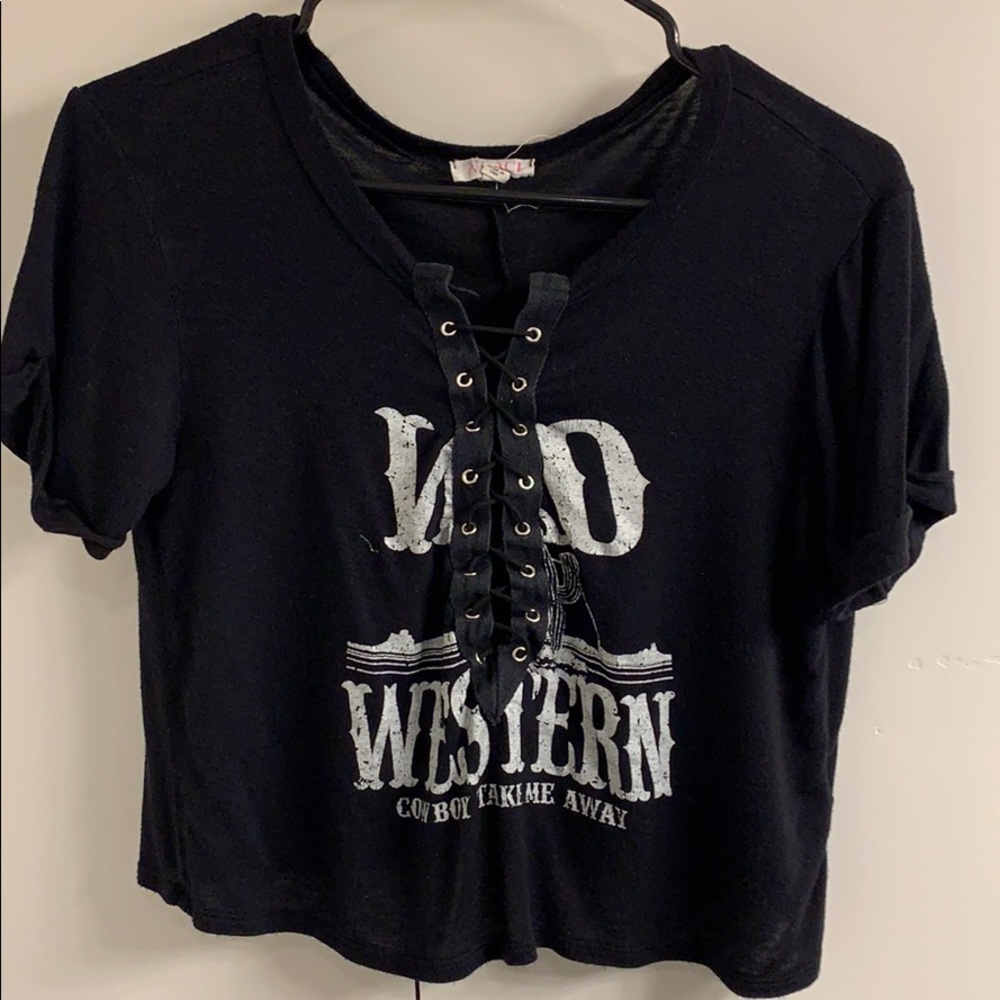 Black crop top